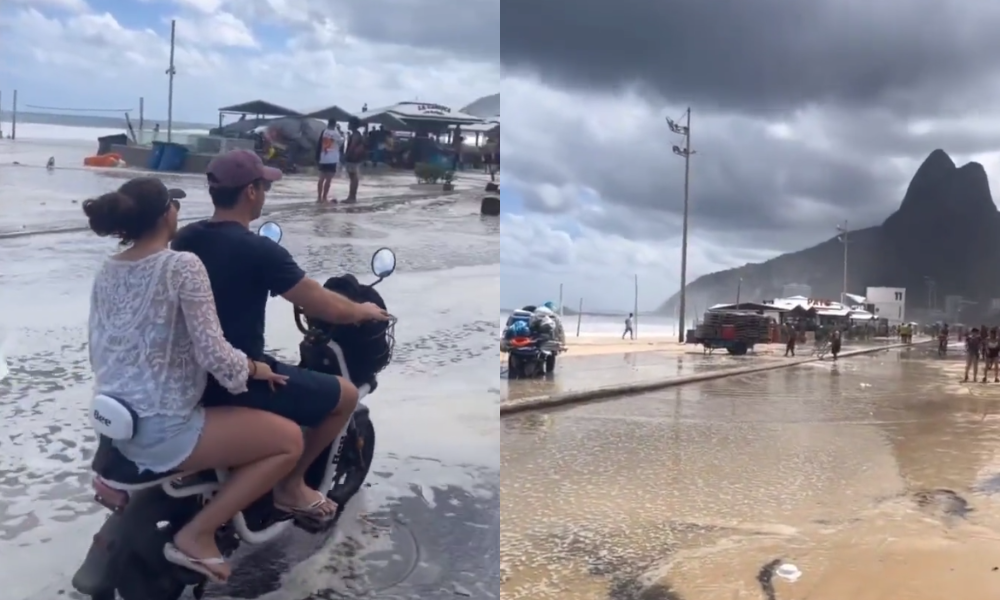 Ressaca Violenta Atinge o Leblon e Causa Destruição na Zona Sul do Rio: Mar Revolto Interdita Vias e Alerta População