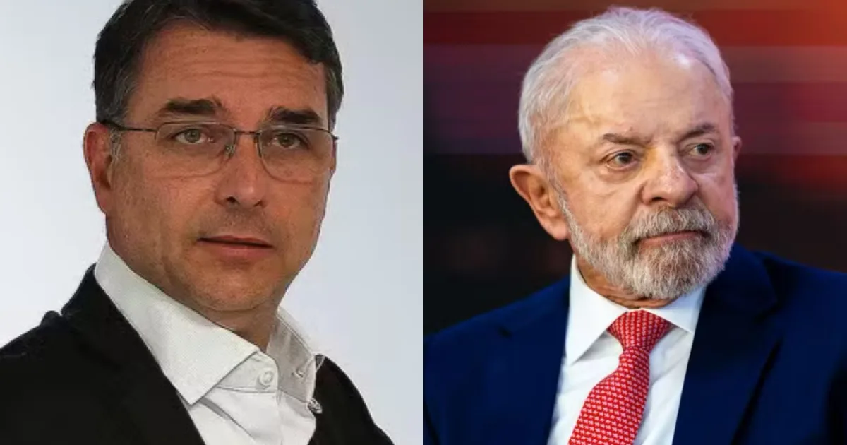 Empate técnico entre o atual presidente Luiz Inácio Lula da Silva (PT) e o senador Flávio Bolsonaro (PL)